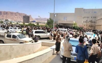 فرع تيار نهضة اليمن بشبوة يدين هجوم مليشيات الحوثي الإرهابية على مركز الشهيد أحمد السليماني التدريبي.